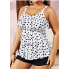  Жіночий купальник FS Tankini Yonique Women's Plus Size XL Чорно-білий (9375)