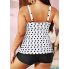  Жіночий купальник FS Tankini Yonique Women's Plus Size XL Чорно-білий (9375)
