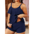  Жіночий купальник FS Tankini Yonique Women's Plus Size XXL Темно-синій (9376)