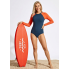  Жіночий спортивний купальник FS Swimsuitst L з довгим рукавом Синій (9379)