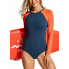  Жіночий спортивний купальник FS Swimsuitst L з довгим рукавом Синій (9379)