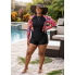  Жіночий купальник Hanna Nikole Tankini Plus Size 60 Чорний (9388)
