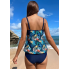  Жіночий купальник Hanna Nikole Tankini Plus Size 60 Синій (9390)