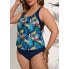  Жіночий купальник Hanna Nikole Tankini Plus Size 60 Синій (9390)
