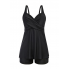  Жіночий купальник-танкіні Hanna Nikole Tankini Plus Size 56 Чорний (9391)