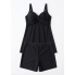  Жіночий купальник-танкіні Hanna Nikole Tankini Plus Size 56 Чорний (9391)