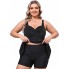  Жіночий купальник-танкіні Hanna Nikole Tankini Plus Size 56 Чорний (9391)