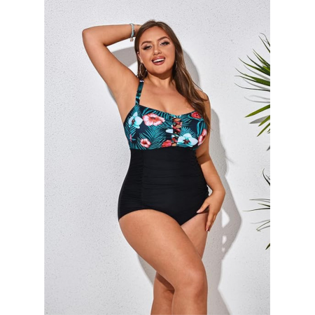 Женский купальник Hanna Nikole Women's Tummy Control Swimsuit 52 Черный (9392) Женский купальник Hanna Nikole Women's Tummy Control Swimsuit 52 Черный (9392)