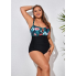  Жіночий купальник  Hanna Nikole Women's Tummy Control Swimsuit 52 Чорний (9392)