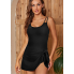 Суцільний купальник-сукня FS SHEKINI Women's Elegant XXL з ефектом утяжки Чорний (9400)