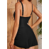 Суцільний купальник-сукня FS SHEKINI Women's Elegant XXL з ефектом утяжки Чорний (9400)