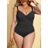 Жіночий купальник FS Hanna Plus Size 52 з коригуючим ефектом Чорний (9869)
