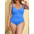  Жіночий купальник FS Hanna Plus Size 50 з коригуючим ефектом Блакитний (9405)
