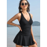  Жіночий суцільний купальник FS SHEKINI Women's Swimsuit  XL Чорний (9438)