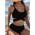  Жіночий роздільний купальник FS Bikini Set L Чорний (9456)