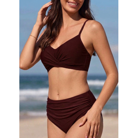  Женский раздельный купальник FS Bikini Set Lily L Бордовый (9450)