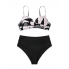  Жіночий роздільний купальник FS Bikini Set L Чорно-білий (9453)