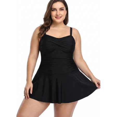 Слитный купальник-платье FS Swimdress SHEKINI XXL Черный (9460)