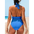  Жіночий суцільний купальник FS Halter Tummy Control L Блакитний (9464)