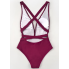  Жіночий суцільний купальник Cupshe Deep V-neck Swimsuit М Бордовий (9465)