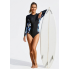  Жіночий спортивний купальник FS Long Sleeve Swimsuitst XXL з довгим рукавом Чорний (9474)