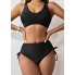 Жіночий купальник FS Women's Bikini Set L Чорний (9890)