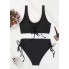 Жіночий купальник FS Women's Bikini Set L Чорний (9890)