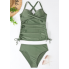 Жіночий купальник танкіні роздільний FS Aria Tankini Top XL з ефектом утяжки Оливковий (9075)
