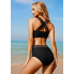 Жіночий купальник FS Vancavoo Women Bikini Set L Чорний (9912)