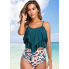 Жіночий роздільний купальник FS Bikini Set Ruffle High Waist із топом-воланом М Морської хвилі (9422)