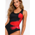 Суцільний купальник FS Red Flower XL Чорний (9062)