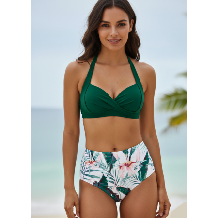 Женский раздельный купальник FS Bikini Set Spao XL Зеленый (9050)