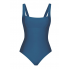 Жіночий суцільний купальник Cupshe Square Neck Wide Strap Swimsuit М Синій (9872)