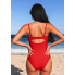  Жіночий суцільний купальник Cupshe Cherry Red Tummy Control М Червоний (9057)