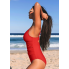  Жіночий суцільний купальник Cupshe Cherry Red Tummy Control М Червоний (9057)
