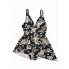  Жіночий суцільний купальник FS Solid Split Hem Bikini XL Чорний (9058)