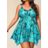  Жіночий купальник-сукня Hanna Nikole Tankini Plus Size 56 з коригуючим ефектом Блакитний (9665)