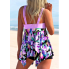  Жіночий купальник-сукня FS Tankini Plus Size 4XL Floral Print Ліловий (8181)