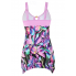 Жіночий купальник-сукня FS Tankini Plus Size 4XL Floral Print Ліловий (8181)