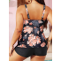  Жіночий купальник FS Tankini Yonique Women's Plus Size XL Floral Print Чорний (8186)