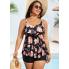  Жіночий купальник FS Tankini Yonique Women's Plus Size XL Floral Print Чорний (8186)