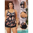  Жіночий купальник FS Tankini Yonique Women's Plus Size XL Floral Print Чорний (8186)