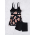  Жіночий купальник FS Tankini Yonique Women's Plus Size 2XL Floral Print Чорний (8190)