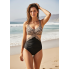 Суцільний купальник FS Leopard Front Twist Cutout Monokini М Чорний (8217)