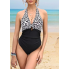  Жіночий суцільний купальник FS Swimming Costume Women XXL Чорний (8262)
