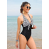  Жіночий суцільний купальник FS Swimming Costume Women XXL Чорний (8262)