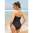  Жіночий суцільний купальник FS Swimming Costume Women XXL Чорний (8262)