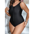 Суцільний купальник FS SHEIN Swim Curve XL Чорний (8287)