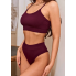 Роздільний купальник Cupshe Swimsuit М в рубчик Бордовий (8323)