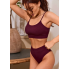 Роздільний купальник Cupshe Swimsuit М в рубчик Бордовий (8323)